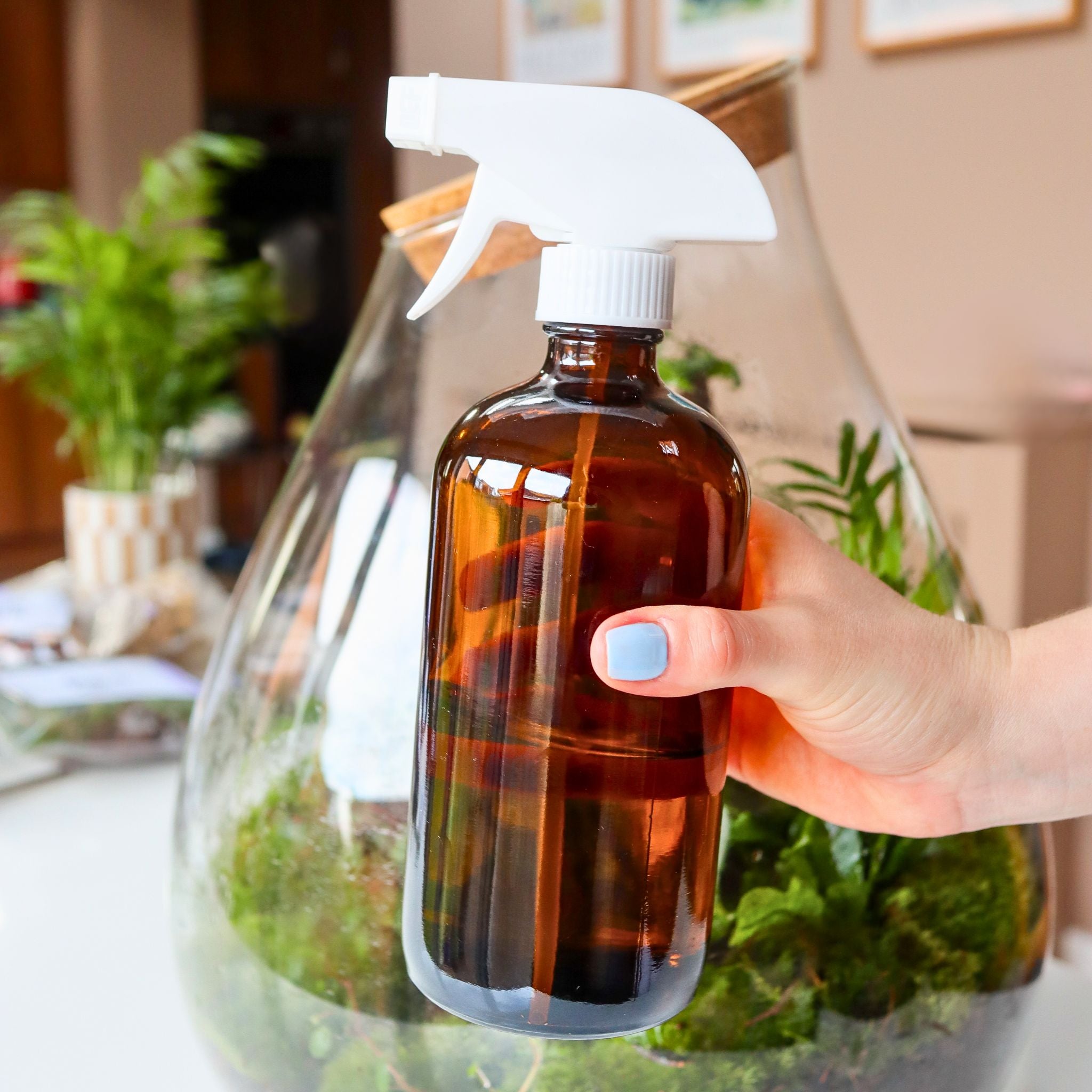 Terrarium Spray Bottle (16oz) | Amber Glass
